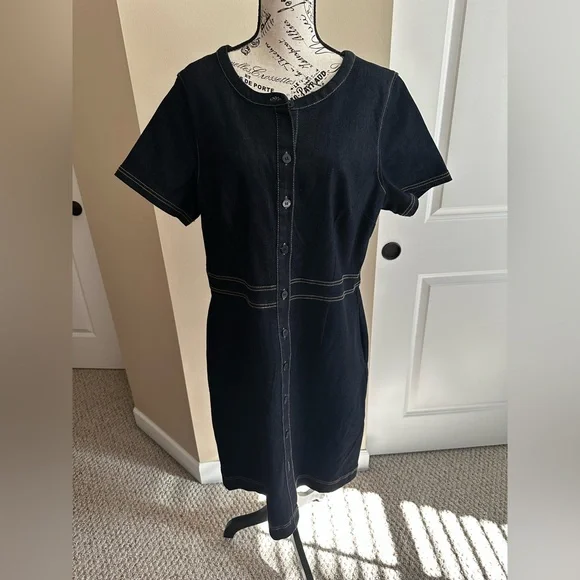 white christmas dresses Eliza Denim Dress in Capturing Wash